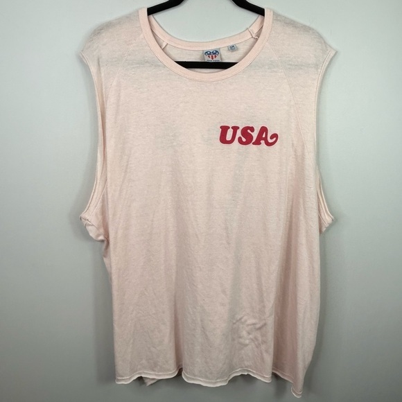 Junk Food pink USA muscle tee size 3X - Picture 1 of 6